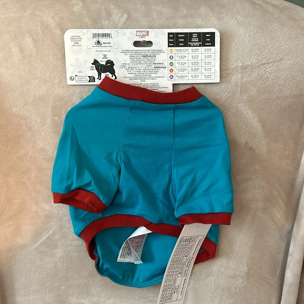 Disney Marvel Pet Apparel t-shirt.  Christmas themed Size S. NWT